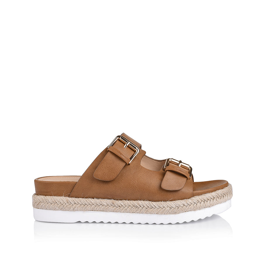 Denmark Footbed Slides - Tan Softee
