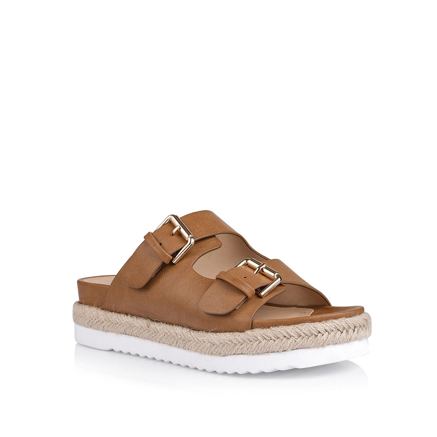 Denmark Footbed Slides - Tan Softee