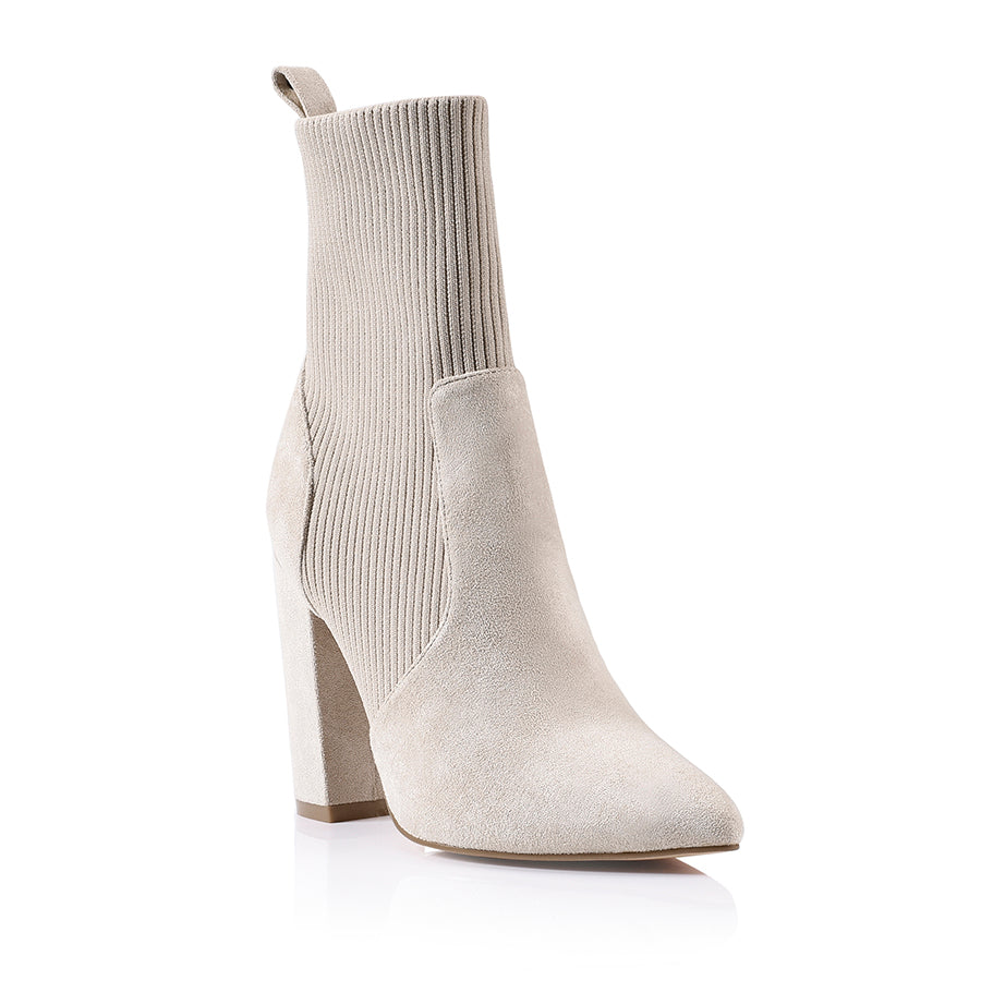 Dixie Sock Boots Stone Micro Shop Online Verali Shoes