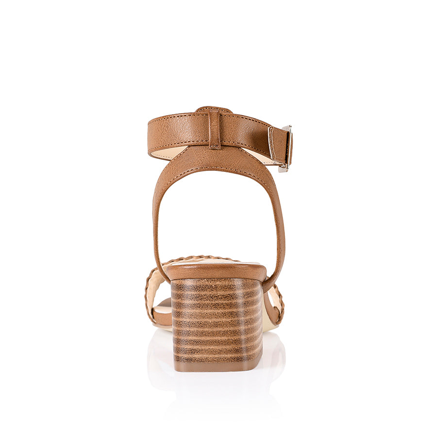 Tan low heel sandals discount