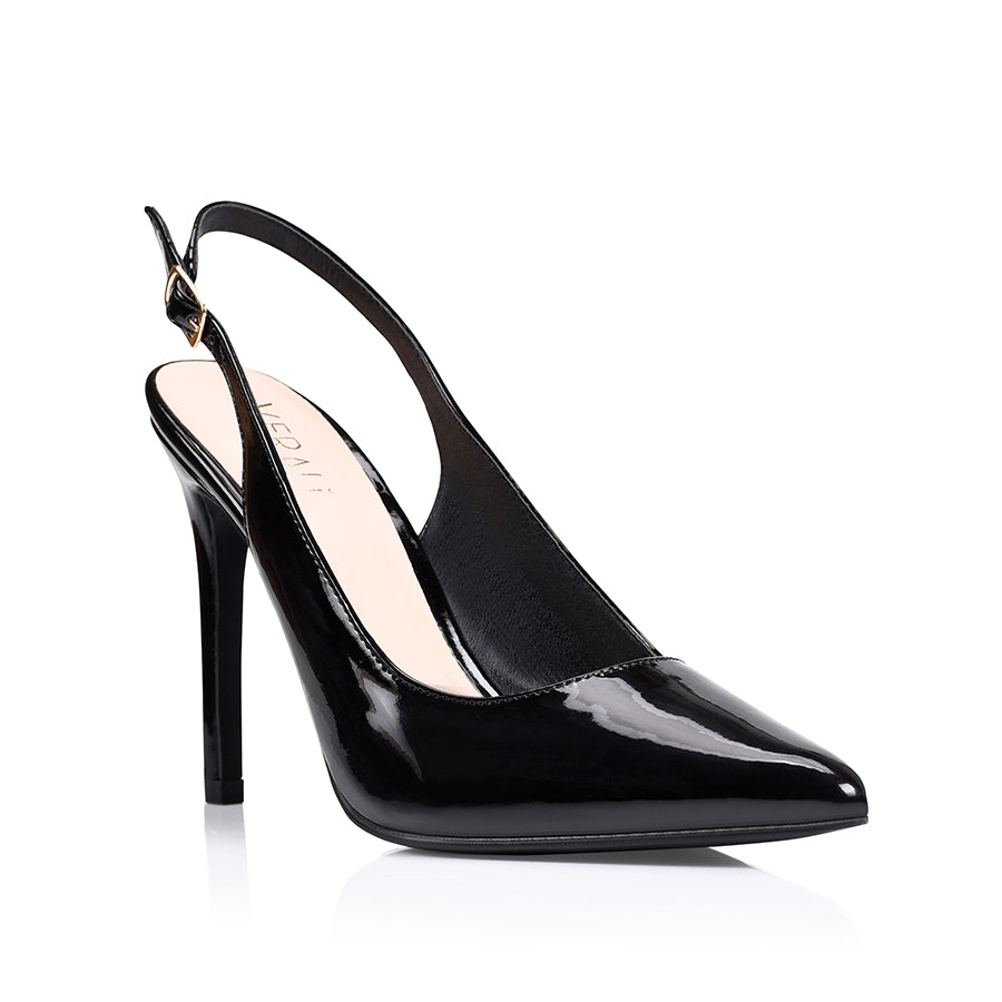 Black patent pumps pointed toe hot sale