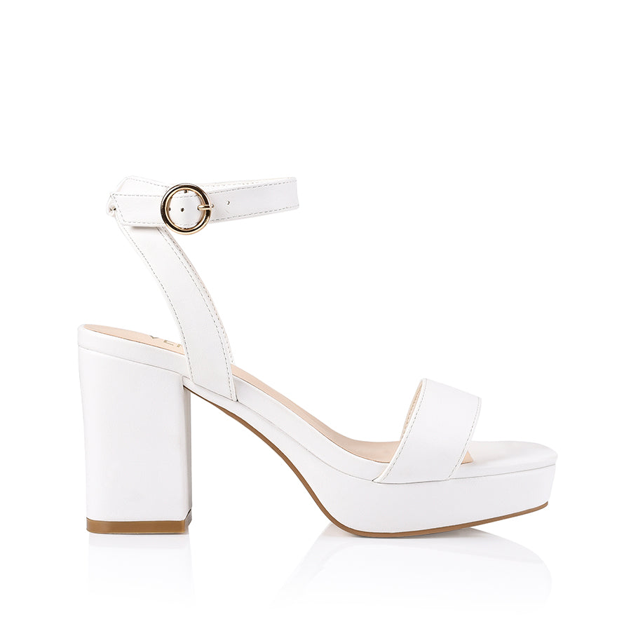 White block deals heels platform