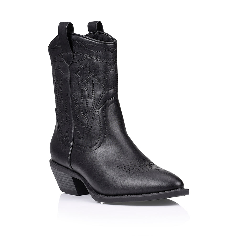 Howdy Cowboy Boots Black Smooth Verali Shoes