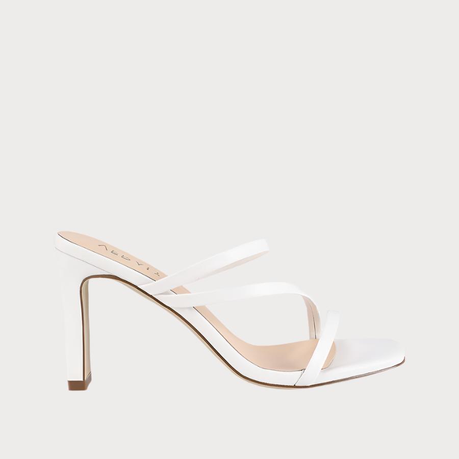 White 2024 strappy mules