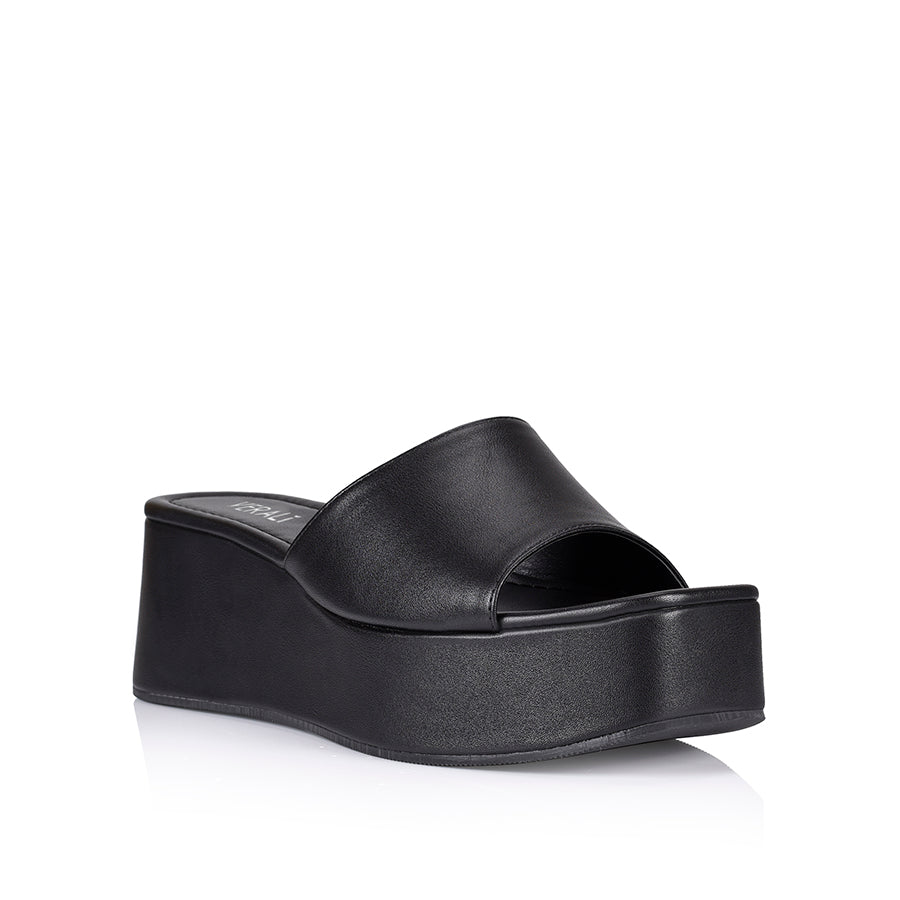 Black hotsell flatform slides