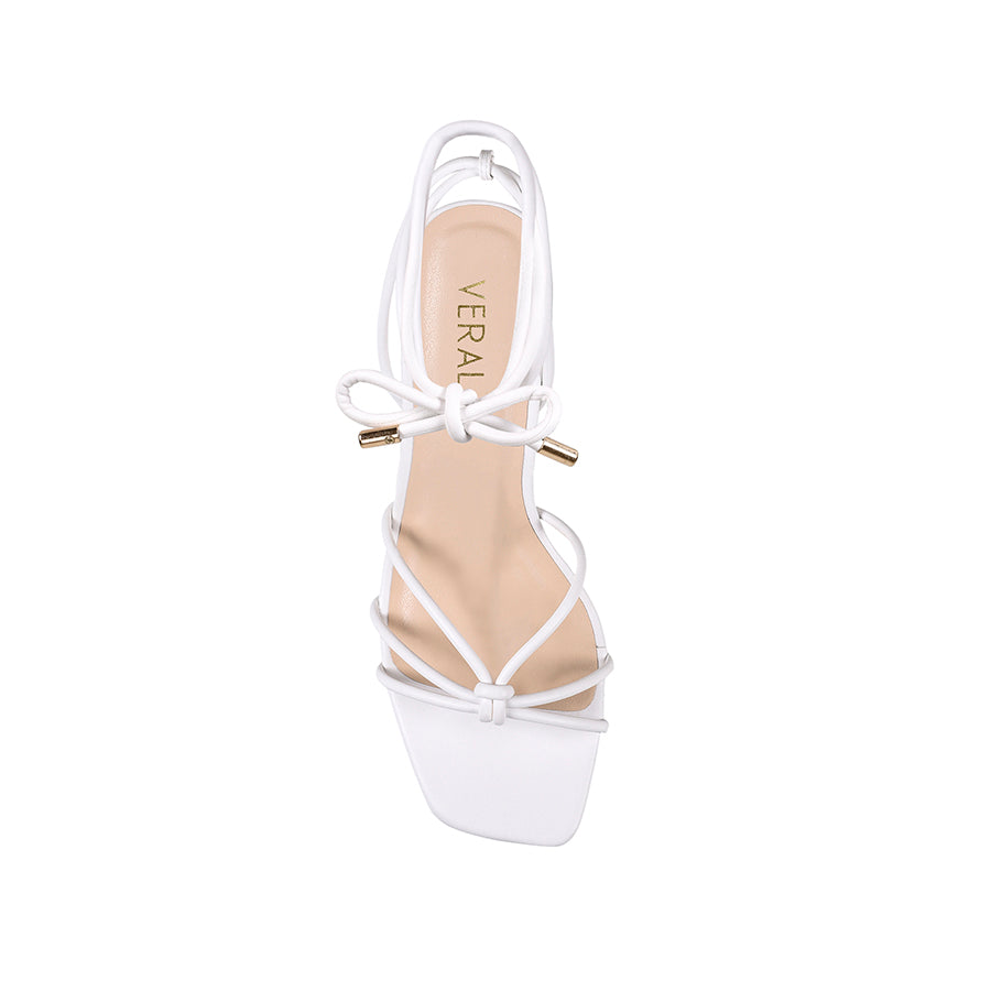 Peachy Stiletto Sandals - White Smooth