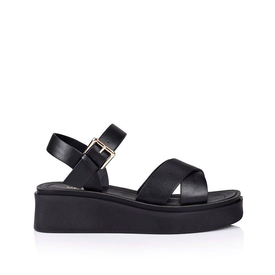 Flatform Sandals Plain Black Sandals Black Diamante Lace Up