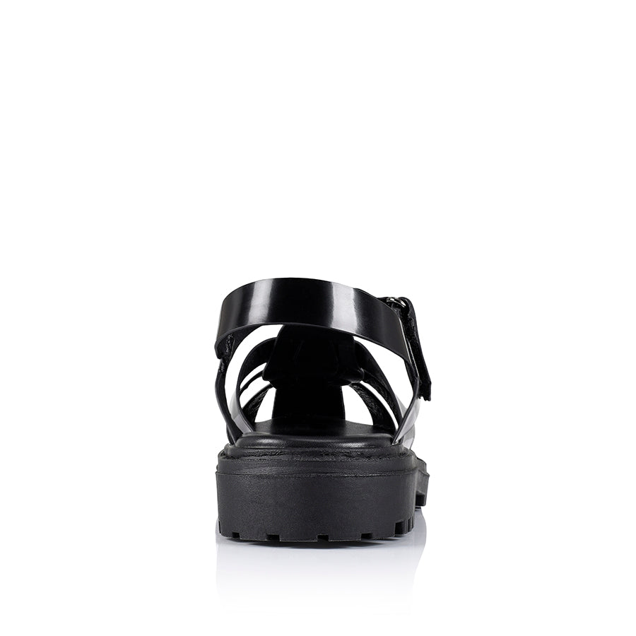 Black chunky outlet sandals asos