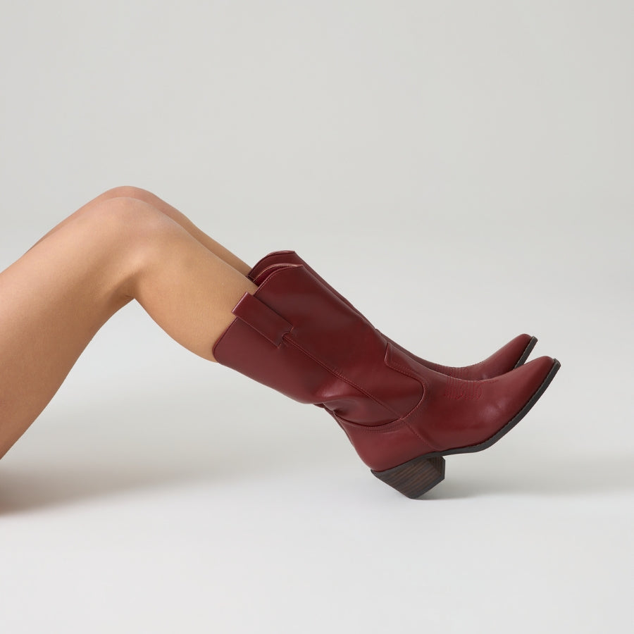 Benny Cowboy Boots - Berry Red