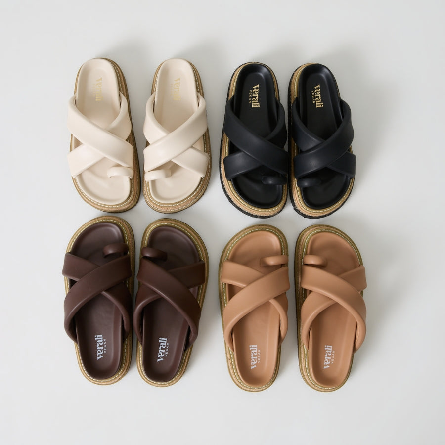 Thelma Flatform Slides - Black