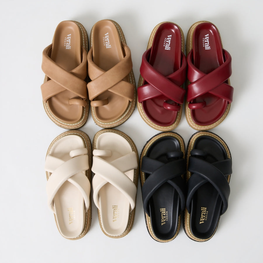 Thelma Flatform Slides - Black