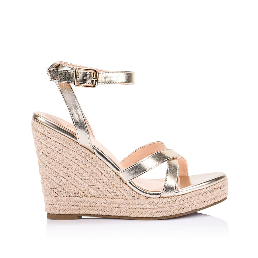 Ambrose Rope Wedges - Champagne Gold