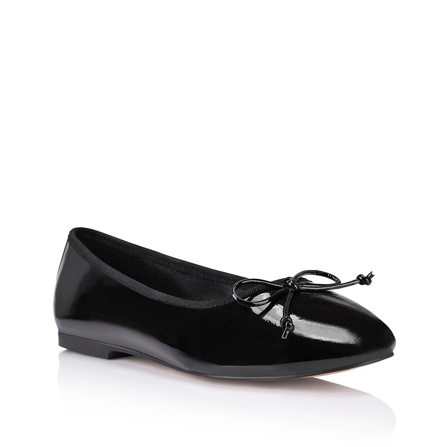 Ballerina Ballet Flats - Black Patent