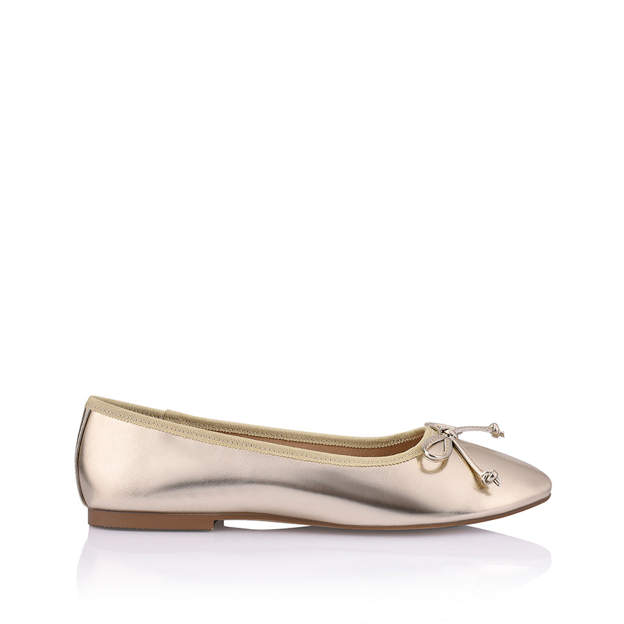 Ballerina Ballet Flats - Champagne Smooth