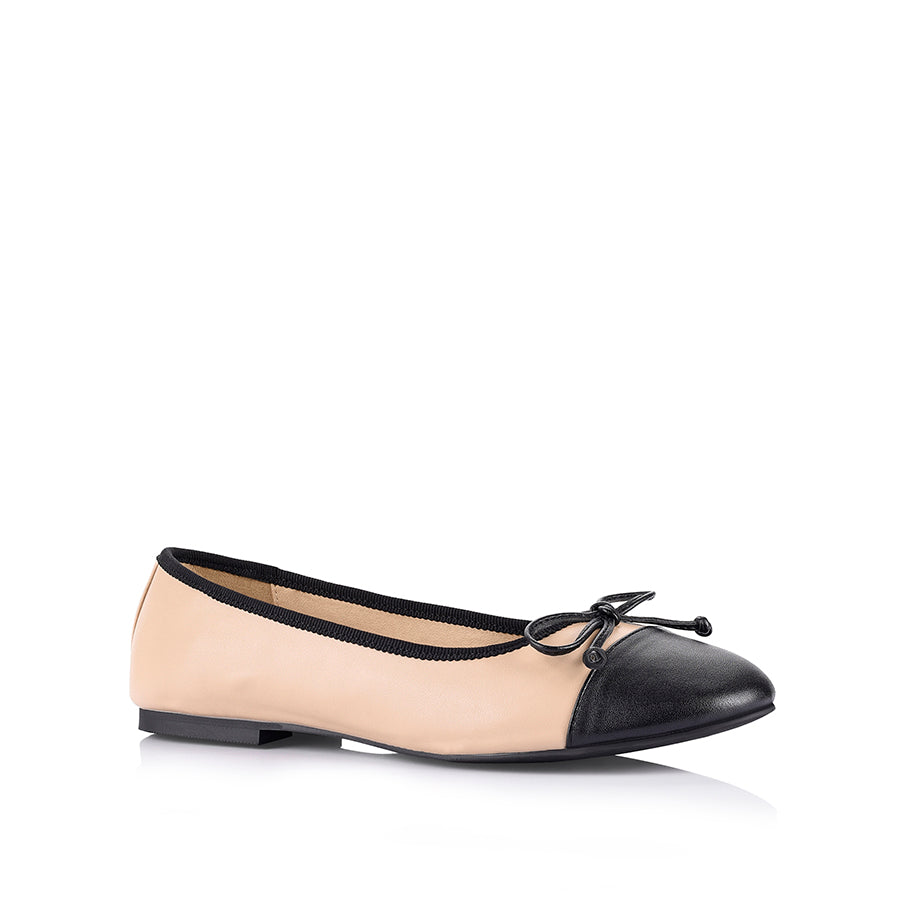 Bamba Ballet Flats Nude Black Verali Shoes