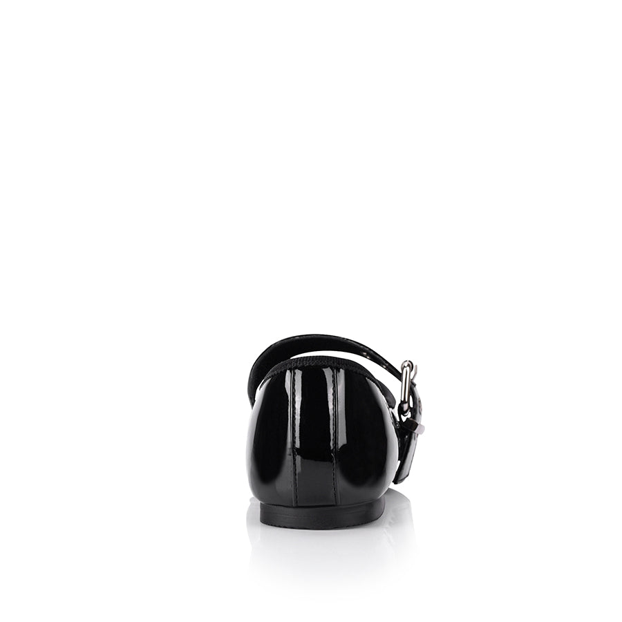Women's black patent Mary Jane ballet flats