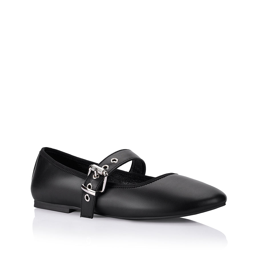 Women's black Mary Jane ballet flats