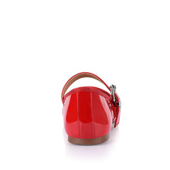 Women's red patent Mary Jane ballet flats