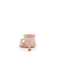 Women's dusty pink kitten heel mules