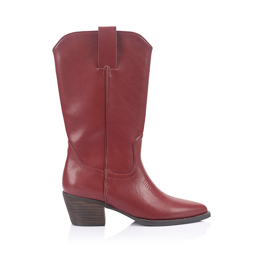 Benny Cowboy Boots - Berry Red