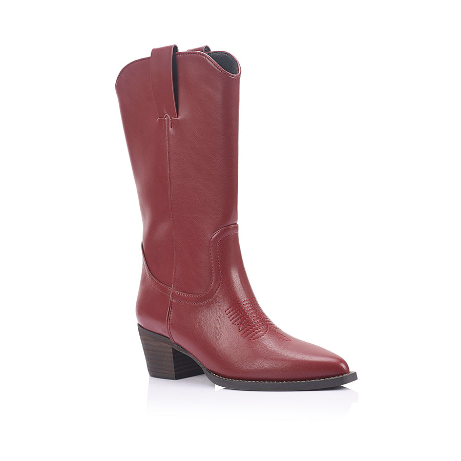 Benny Cowboy Boots - Berry Red