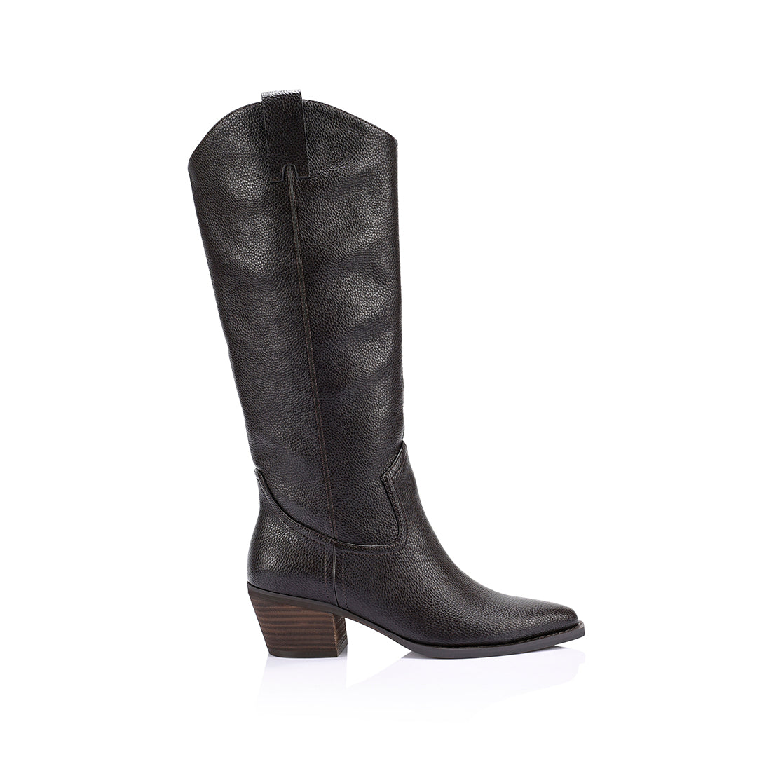 Benz Cowboy Boots - Chocolate Brown Pebble