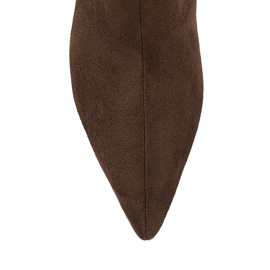 Bessie Tall Boots - Chocolate Brown Micro