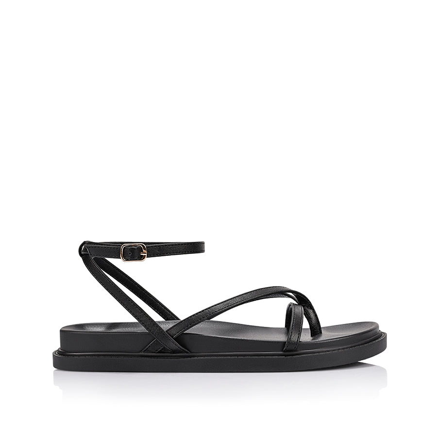 Brinley Footbed Sandals - Black