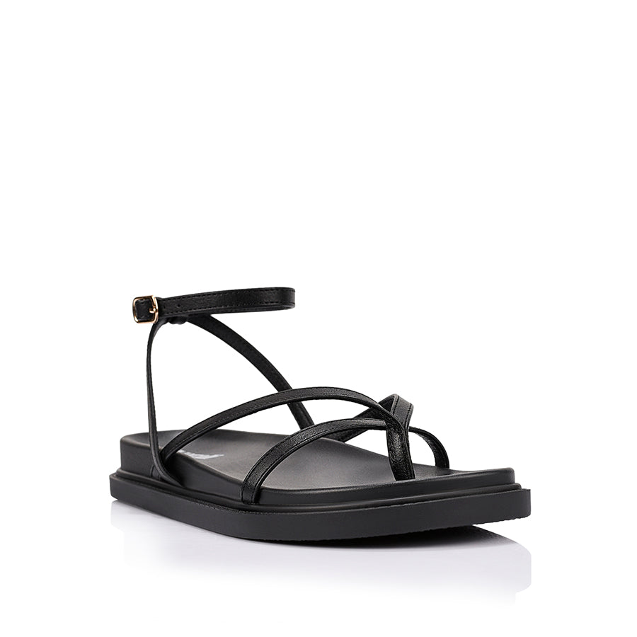 Brinley Footbed Sandals - Black