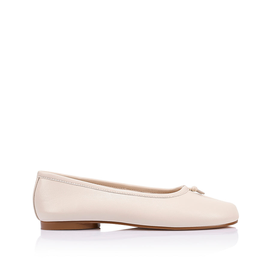 Charlie Ballet Flats - Bone White