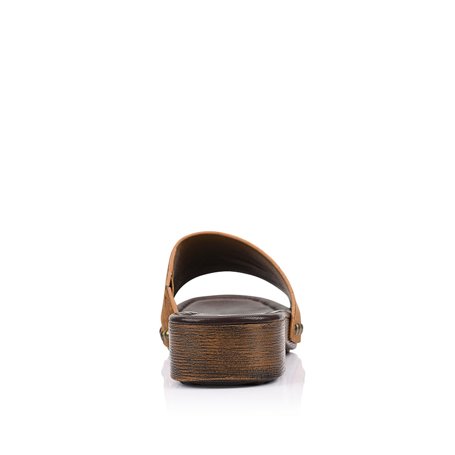 Women's slip on boho clogs with microsuede upper and studded details