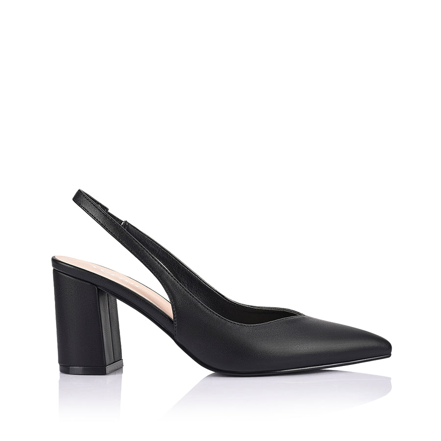 Women's pointed toe slingback with block heel