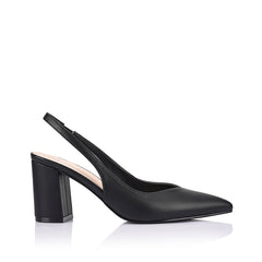 Women's pointed toe slingback with block heel