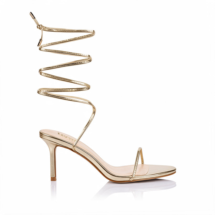 Florence Strappy Sandals - Champagne Gold
