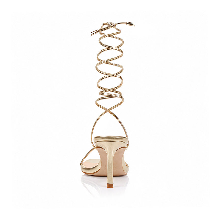 Florence Strappy Sandals - Champagne Gold