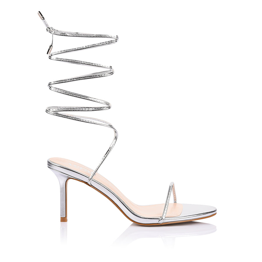 Florence Strappy Sandals - Silver