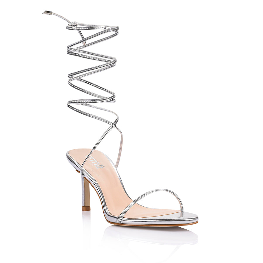 Florence Strappy Sandals - Silver