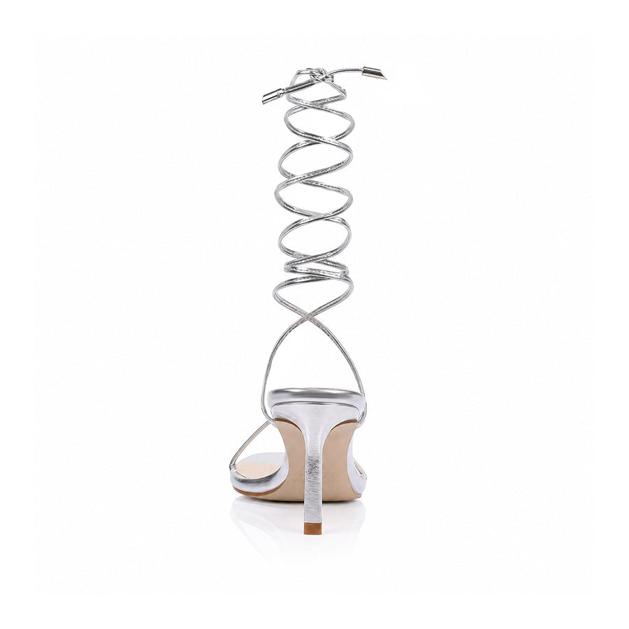 Florence Strappy Sandals - Silver