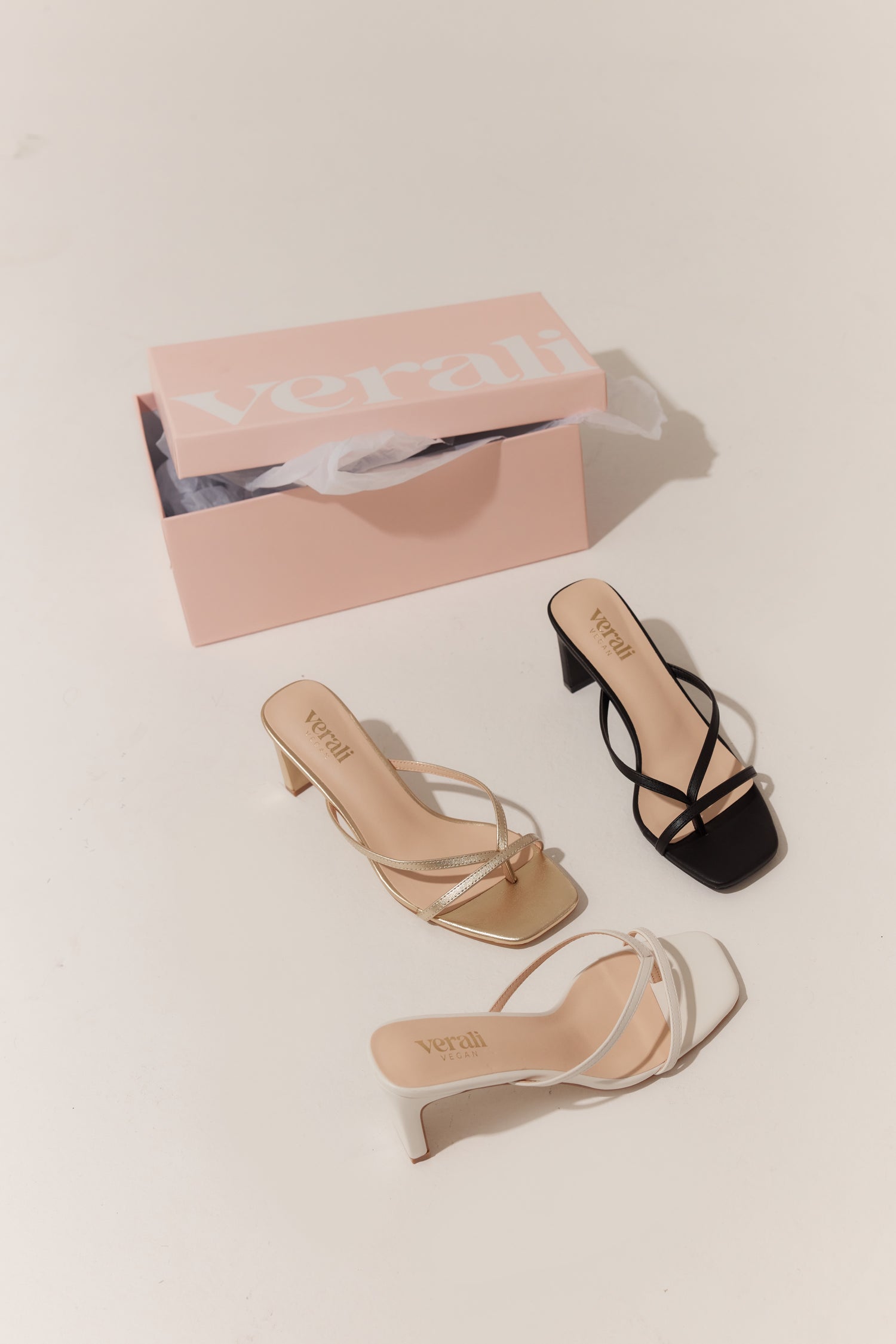 Gia Heeled Thongs - Black