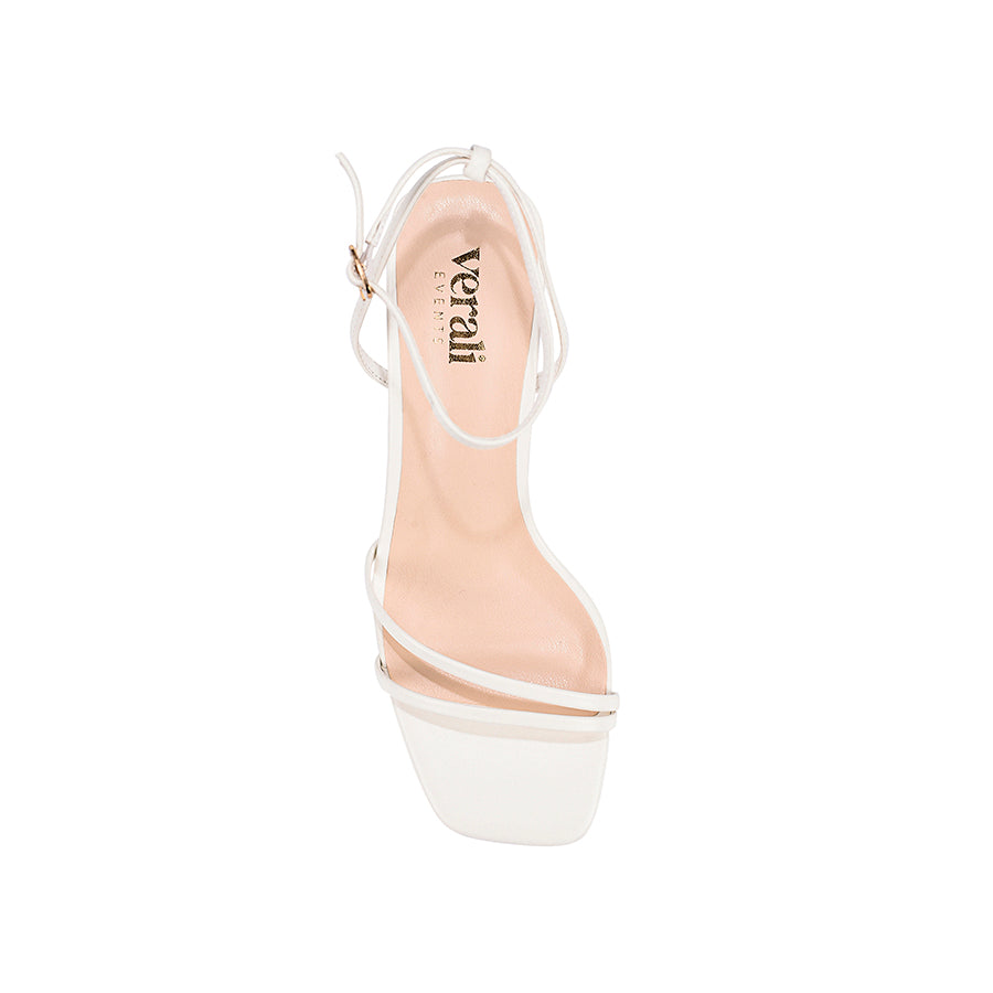 Gilbert Block Heel Sandals - Chalk White