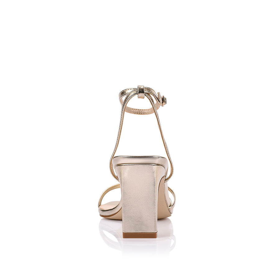 Gilbert Block Heel Sandals - Champagne Gold