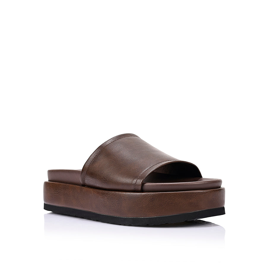 Hades Flatform Slides - Brown Distressed