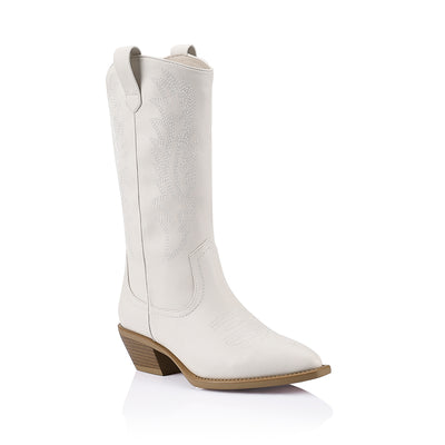 Holder Tall Cowboy Boots Bone Verali Shoes