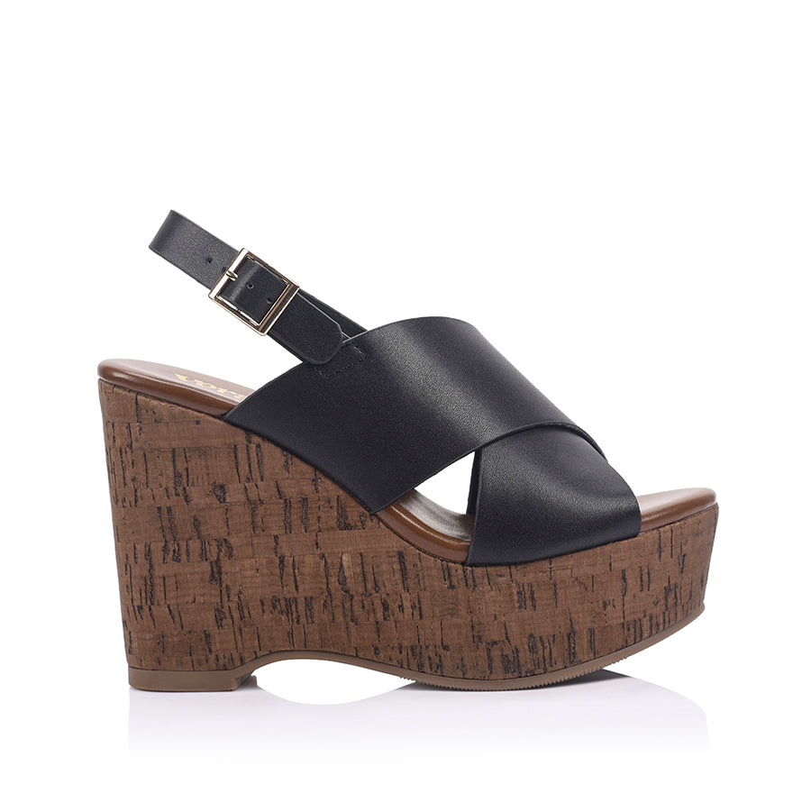 June Platform Wedges - Black