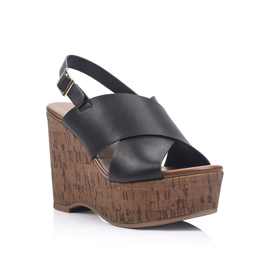June Platform Wedges - Black