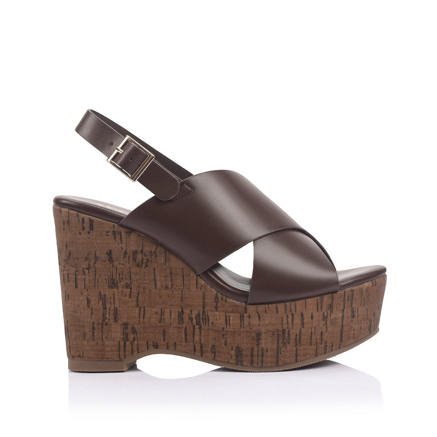 June Platform Wedges - Chocolate Brown