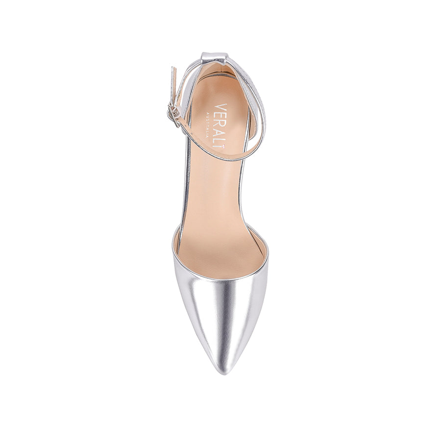 Kitra Closed Toe Heels  - Silver