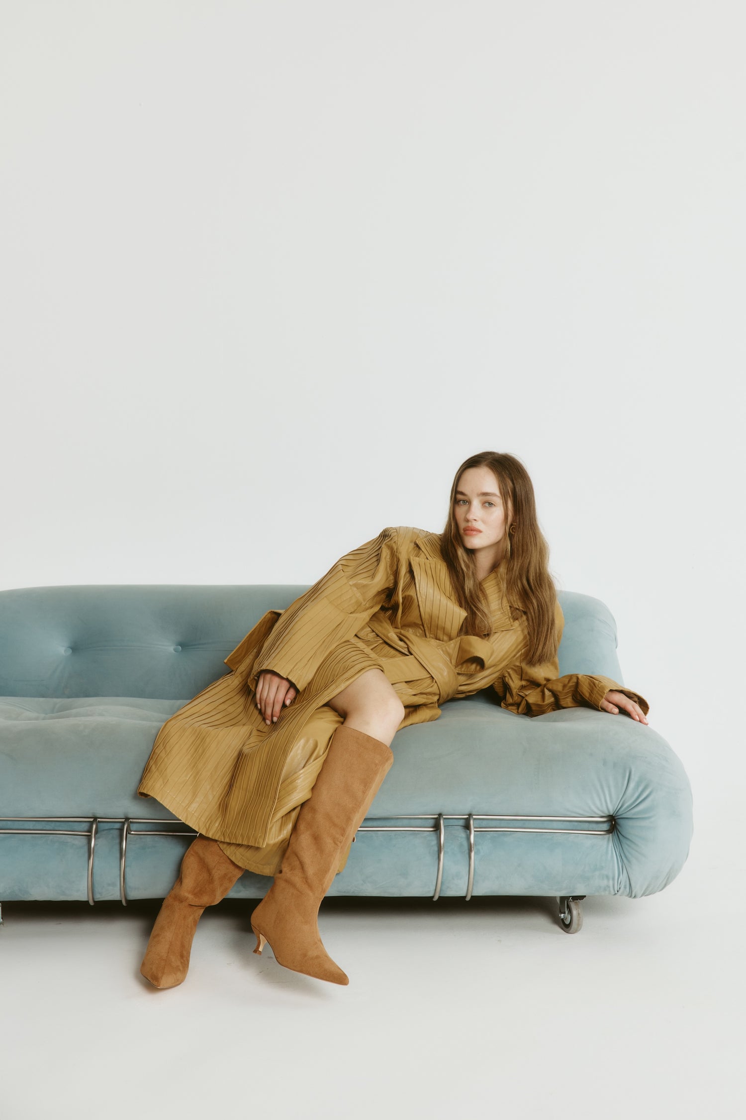 Lucila Knee High Boots - Tan Micro