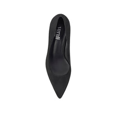 Black high-heeled shoe with micro fabric