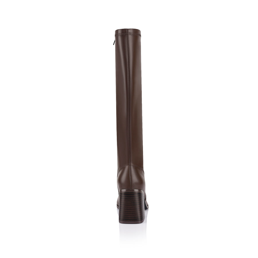 Liza Knee High Boots - Chocolate Brown – Verali Shoes